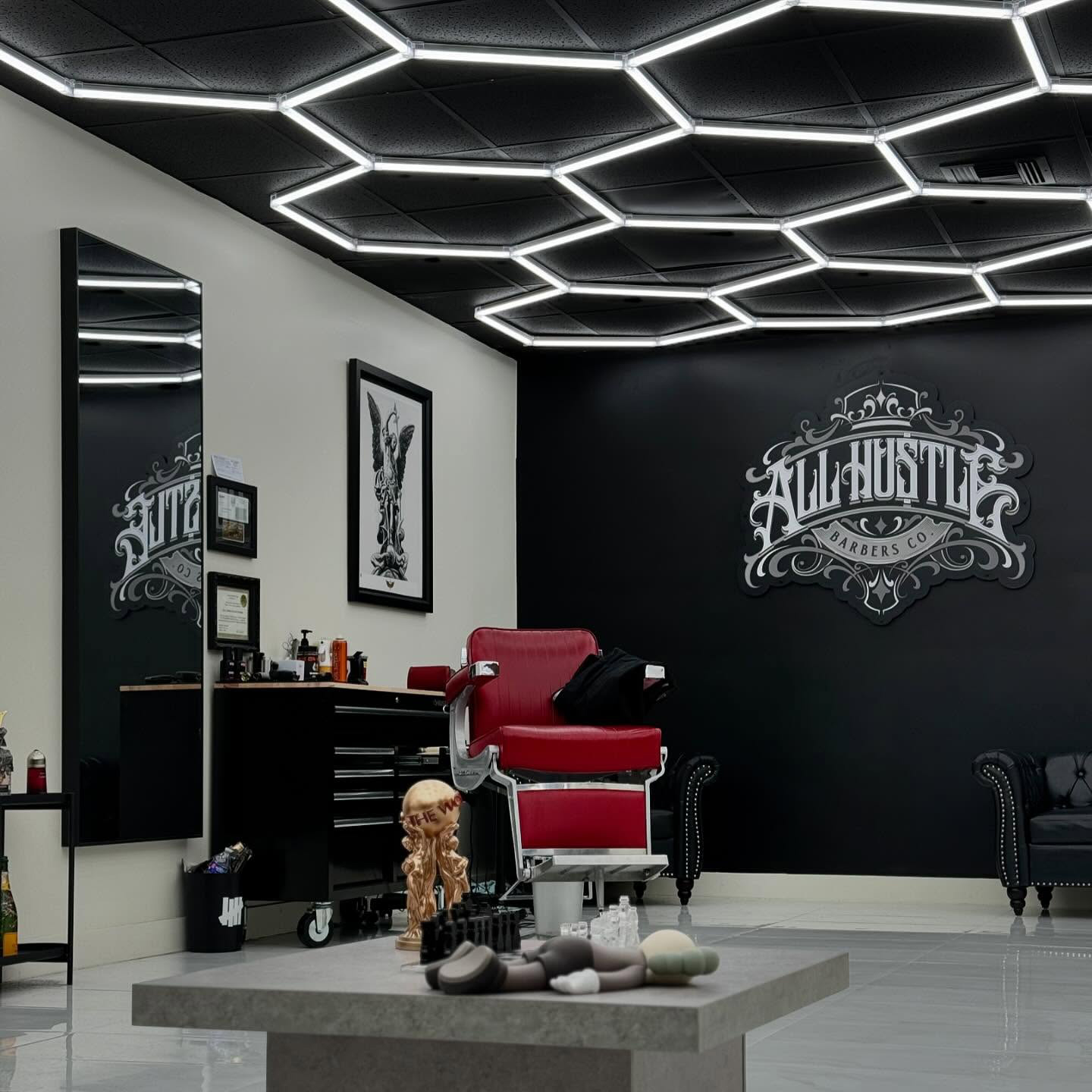 أضواء الاستوديو لسقف السيارة على شكل قرص العسل LED للمرآب