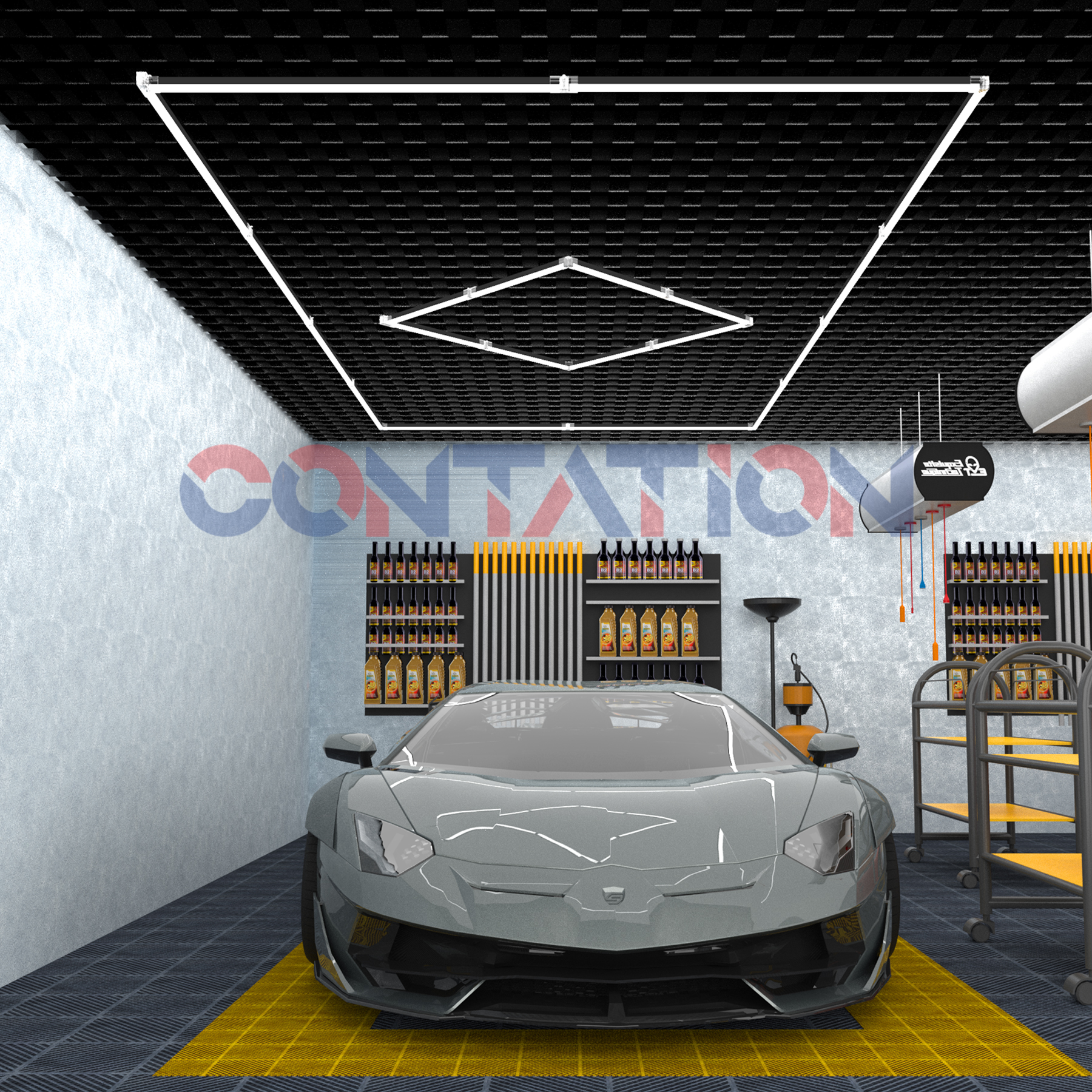 LED-autowasverlichting en hoge helderheid Auto Beauty Wash-verlichting voor autowerkplaats