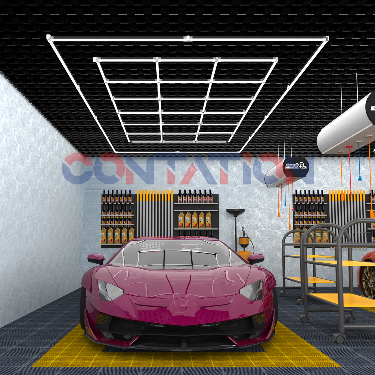 ضوء عمل LED للمرآب، أضواء تفصيلية للمرآب والسيارة